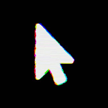 Sembol fare işaretçisi hataları vardır. Glitch ve şeritler 