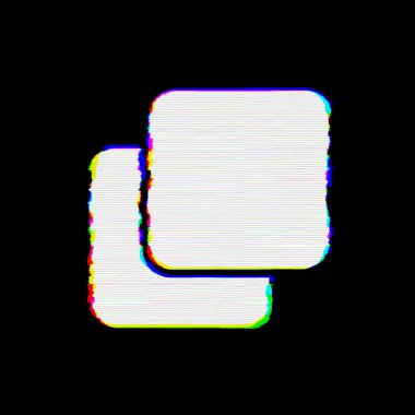 Sembol klon kusurları vardır. Glitch ve şeritler 
