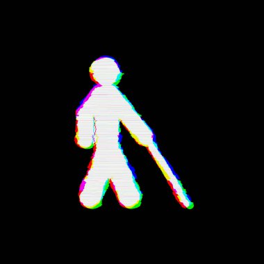 Sembol körün kusurları var. Glitch ve şeritler 