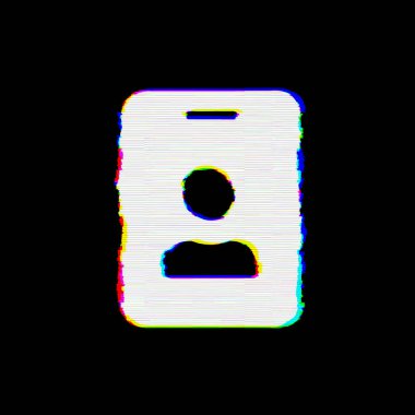 Sembol kimlik rozetinin kusurları var. Glitch ve şeritler 