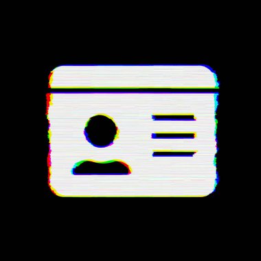 Sembol kimlik kartında kusurlar var. Glitch ve şeritler 