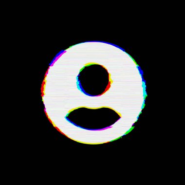 Sembol kullanıcı çevresi hataları vardır. Glitch ve şeritler 