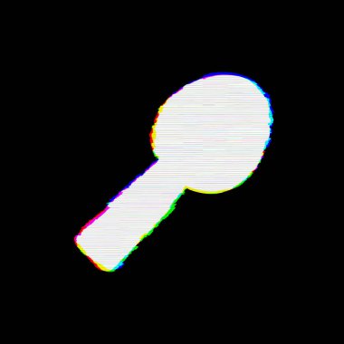 Sembol gereç kaşık kusurları vardır. Glitch ve şeritler 