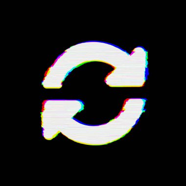 Sembol eşitleme hataları vardır. Glitch ve şeritler 