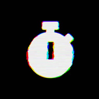 Sembol kronometrenin kusurları var. Glitch ve şeritler 