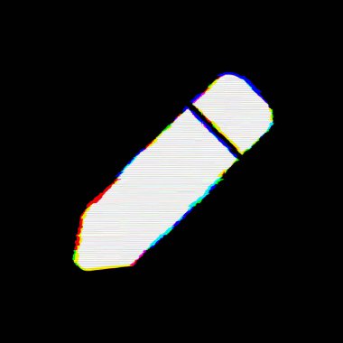 Sembol kalemin kusurları var. Glitch ve şeritler 