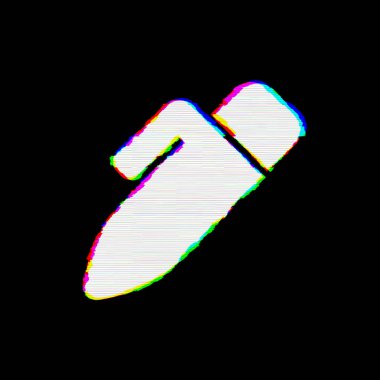 Sembol kalemin kusurları var. Glitch ve şeritler 