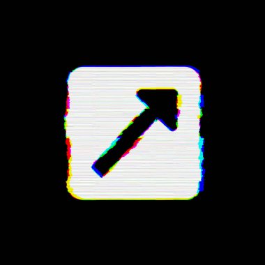Sembol dış bağlantı kare sayılsa. Glitch ve şeritler 