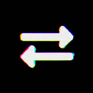 Sembol değişiminde kusurlar var. Glitch ve şeritler 