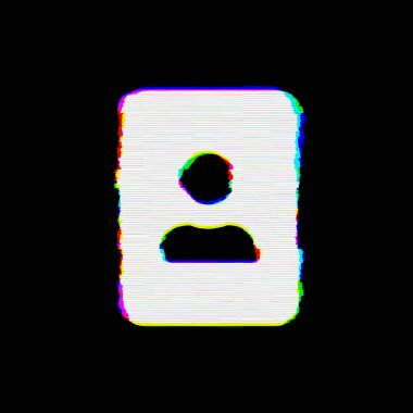 Sembol portresinde kusurları vardır. Glitch ve şeritler 