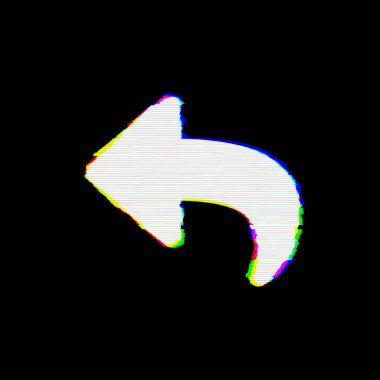 Sembol yanıtının kusurları vardır. Glitch ve şeritler 