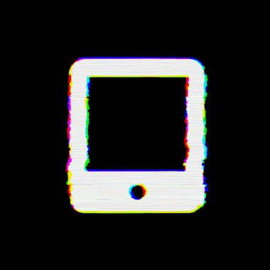 Sembol tablet kusurları vardır. Glitch ve şeritler 