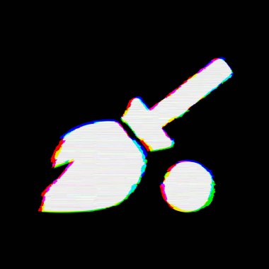 Sembol süpürgenin kusurları var. Glitch ve şeritler 