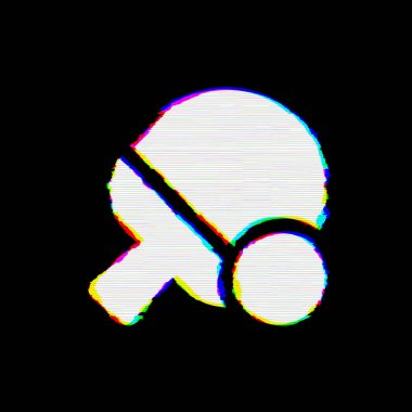 Sembol masa tenisinin kusurları vardır. Glitch ve şeritler 