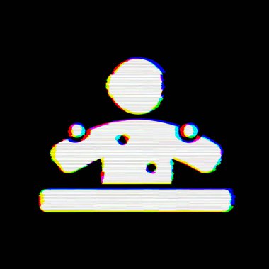 Sembol tanılarında kusurları vardır. Glitch ve şeritler 
