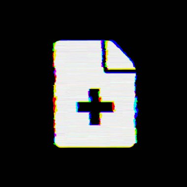 Sembol dosyası tıbbi kusurları vardır. Glitch ve şeritler 
