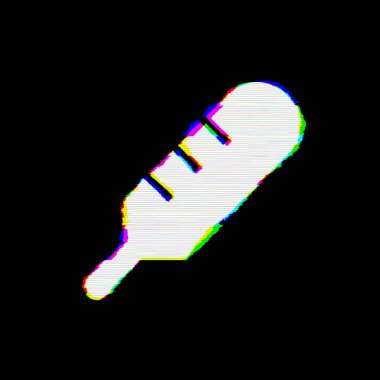 Sembol termometrede kusurları var. Glitch ve şeritler 