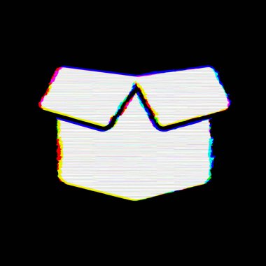 Sembol kutusu açık kusurları vardır. Glitch ve şeritler 