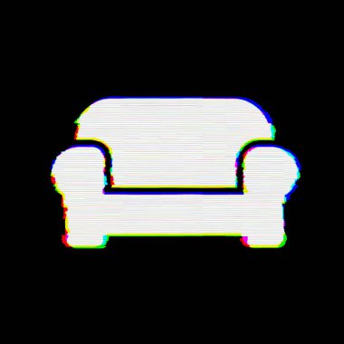 Sembol kanepenin kusurları var. Glitch ve şeritler 