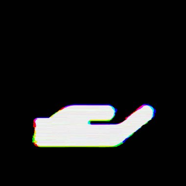 Sembol el tutma kusurları vardır. Glitch ve şeritler 