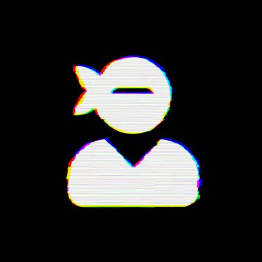 Sembol kullanıcı ninja kusurları vardır. Glitch ve şeritler 