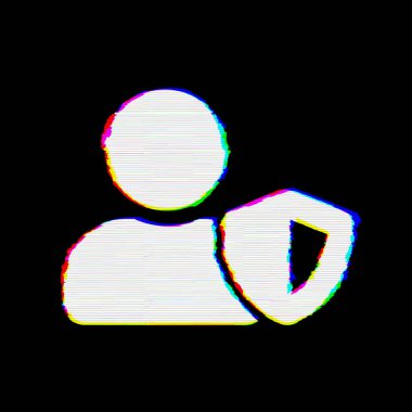 Sembol kullanıcı kalkanı kusurları vardır. Glitch ve şeritler 