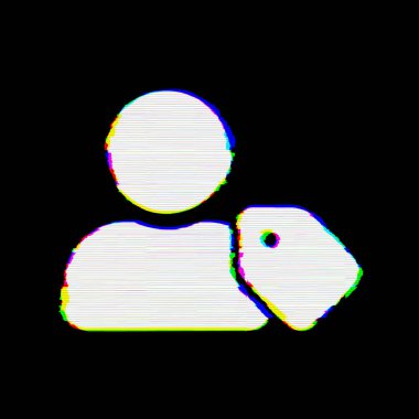 Sembol kullanıcı etiketinde hatalar vardır. Glitch ve şeritler 