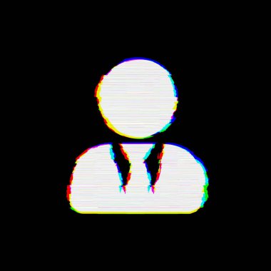 Sembol kullanıcı kravat hataları vardır. Glitch ve şeritler 