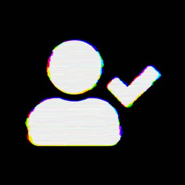 Sembol kullanıcı denetiminde hatalar vardır. Glitch ve şeritler 