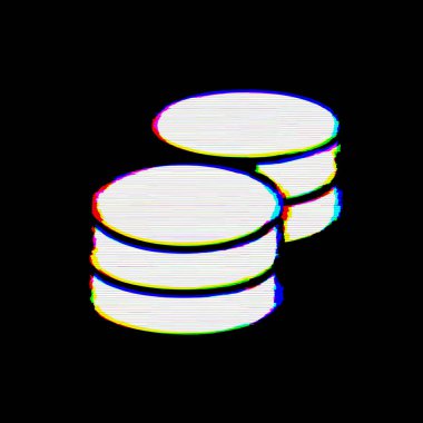 Sembol sikkelerin kusurları vardır. Glitch ve şeritler 