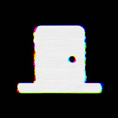 Sembol kapı kapalı kusurları vardır. Glitch ve şeritler 