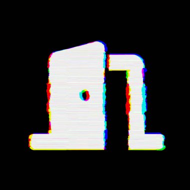 Sembol kapı açık kusurları vardır. Glitch ve şeritler 