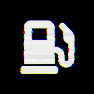 Sembol gaz pompası kusurları vardır. Glitch ve şeritler 