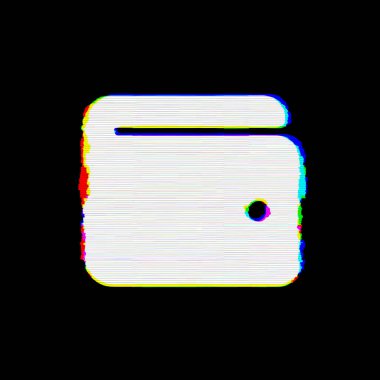 Sembol cüzdanında kusurları var. Glitch ve şeritler 