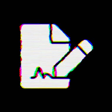 Sembol dosya imzasının kusurları vardır. Glitch ve şeritler 