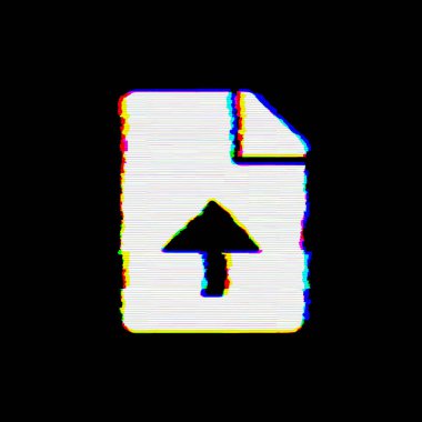 Sembol dosya yükleme hataları vardır. Glitch ve şeritler 