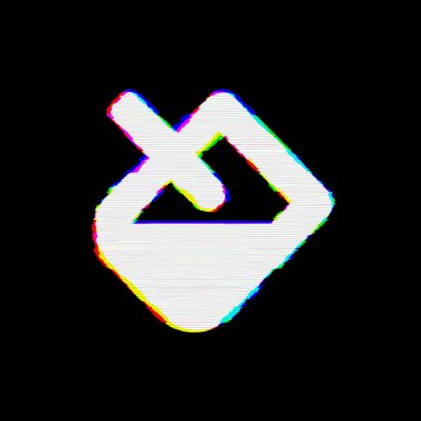 Sembol dolgusu kusurları vardır. Glitch ve şeritler 