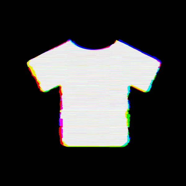 Symbool tshirt heeft gebreken. Glitch en strepen — Stockfoto