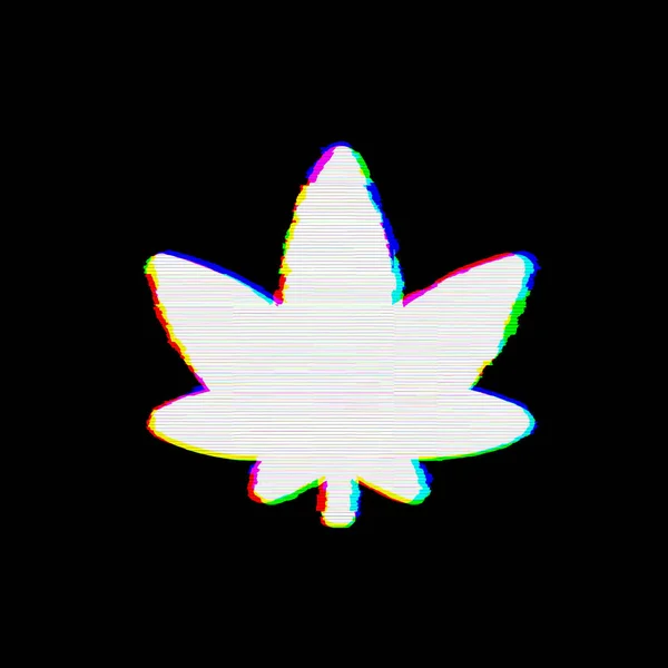 Symbol Cannabis hat Mängel. Panne und Streifen — Stockfoto