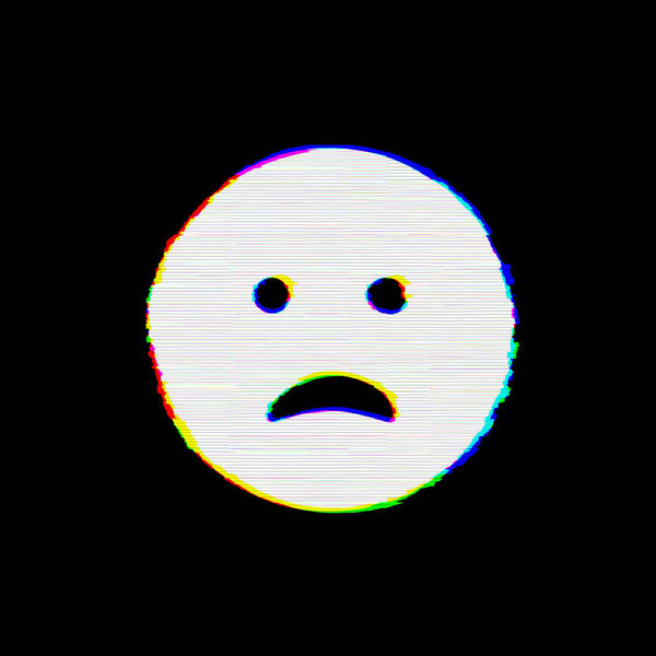 Символ неодобрительно открыт имеет дефекты. Глюк и полосы
 