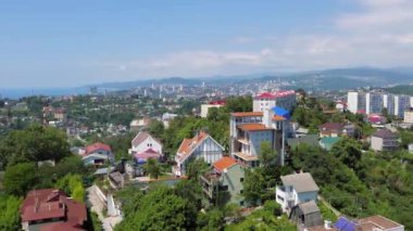 Aksaklık etkisi. Soçi Panoraması, Rusya. Video. Ultrahd (4k))