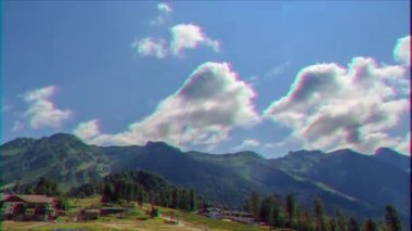 Aksaklık etkisi. Rosa Khutor Yaylası. Hdr, Soçi, Rusya. Zaman Atlamalı. Video. Ultrahd (4k))