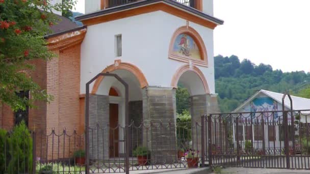 Efecto Fallo Técnico Lesnoe Iglesia San Jorge Templo San Jorge — Vídeo de stock
