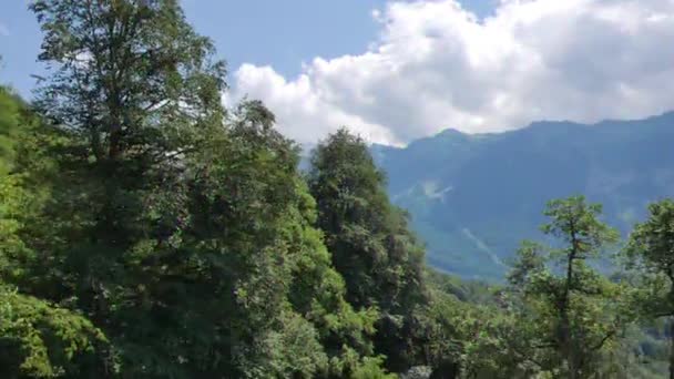 Efecto Fallo Técnico Cordillera Sochi Rusia Vídeo Ultrahd — Vídeos de Stock