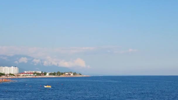 Effet Scintillant Vue Été Sur Plage Sotchi Russie Vidéo Ultrahd — Video