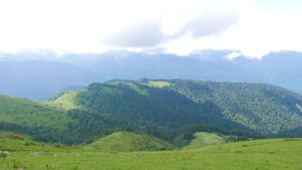 Aksaklık Etkisi Yaz Dağ Manzarası Aibga Sırtı Soçi Rusya Video — Stok video