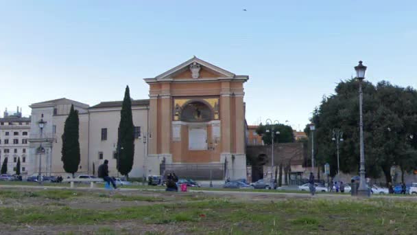 Glitch Effekt Piazza San Giovanni Laterano Abend Rom Italien Februar — Stockvideo