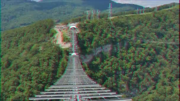 Efecto Fallo Técnico Bridge Skypark Hackett Sochi Adler Rusia Julio — Vídeos de Stock