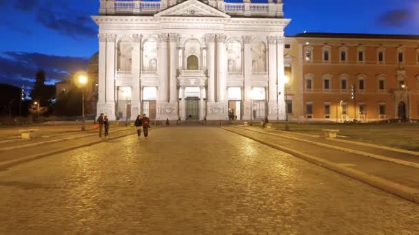Efecto Fallo Técnico Roma Italia Febrero 2015 Camino Basílica San — Vídeos de Stock