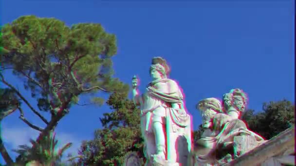 Effet Scintillant Fontana Della Dea Roma Zoom Rome Italie Vidéo — Video